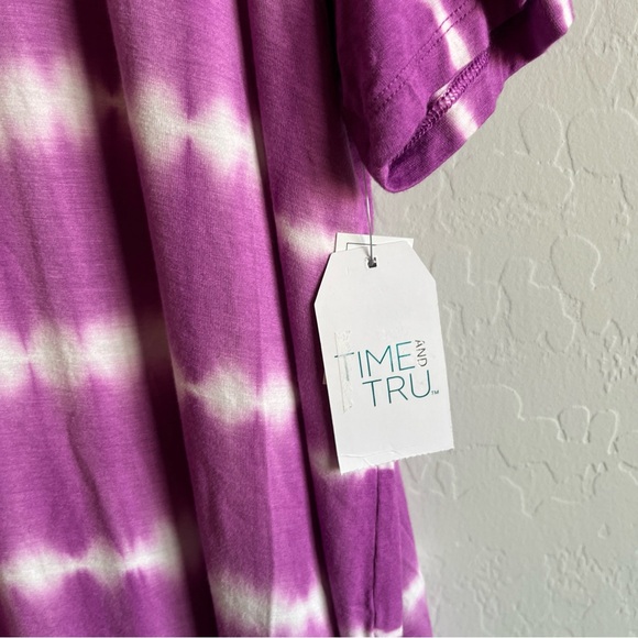 Time and Tru Women's Crewneck Solid & Tie-Dye Tunic Tee Plus Size XXL (20) - Picture 12 of 13